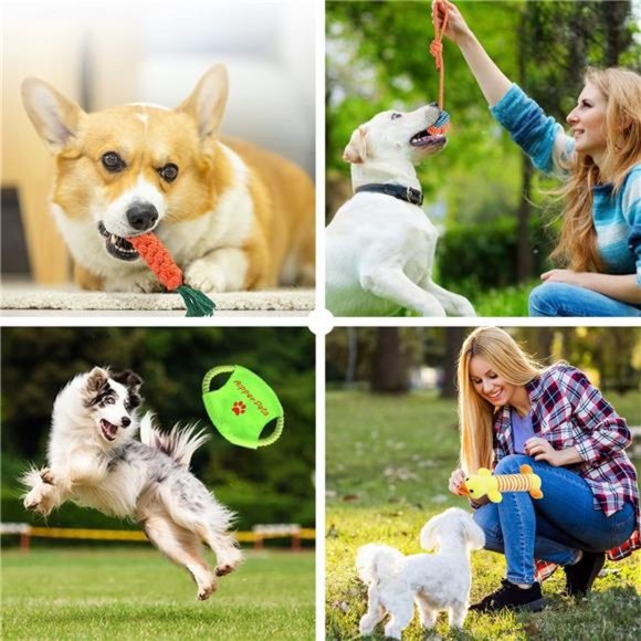 Dog Puppy Toys, Puppy Chew Toys for Fun and Teeth Cleaning, Dog Squeak Toys - Picture 7 of 7